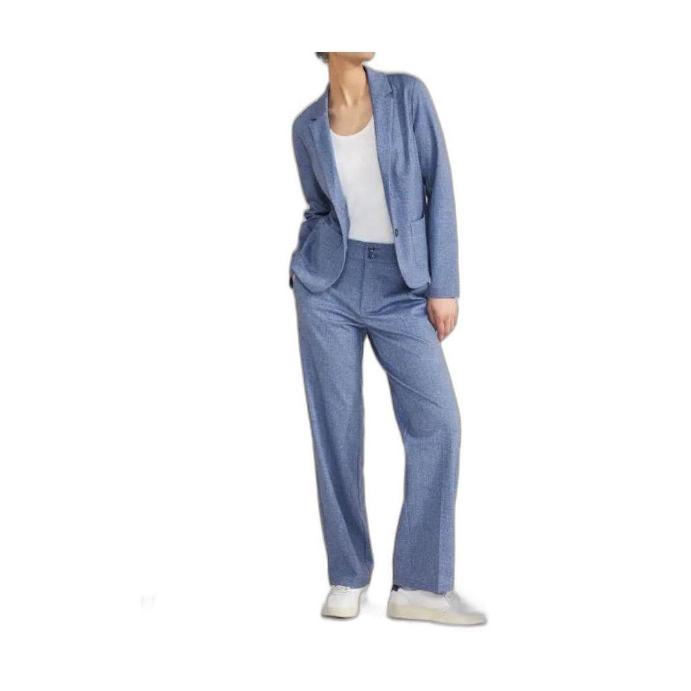 Street One Women's Blue Polyester Blazer - Arichezz.store