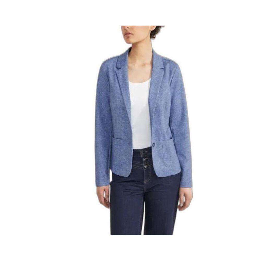 Street One Women's Blue Polyester Blazer - Arichezz.store