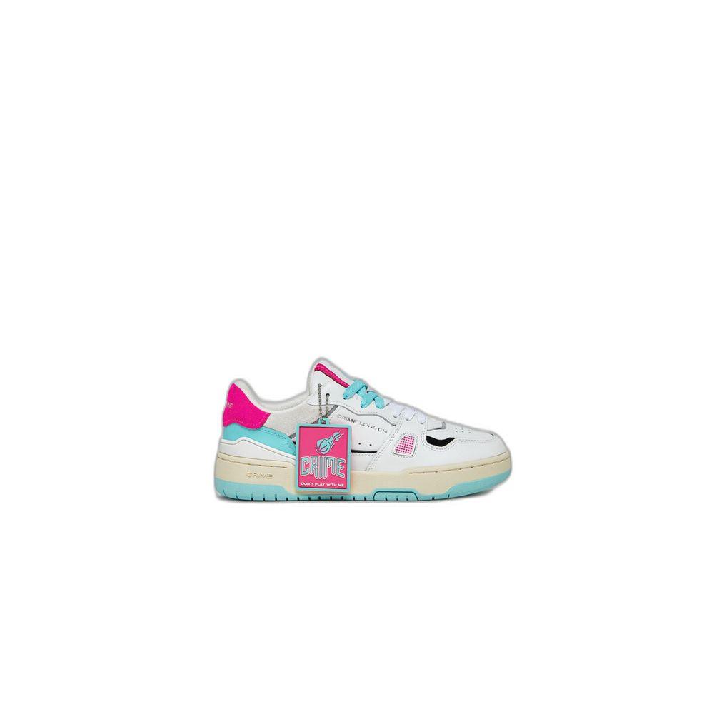 Crime London Pink Leather Sneakers for Women - Arichezz.store