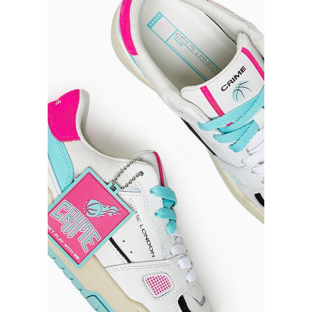 Crime London Pink Leather Sneakers for Women - Arichezz.store