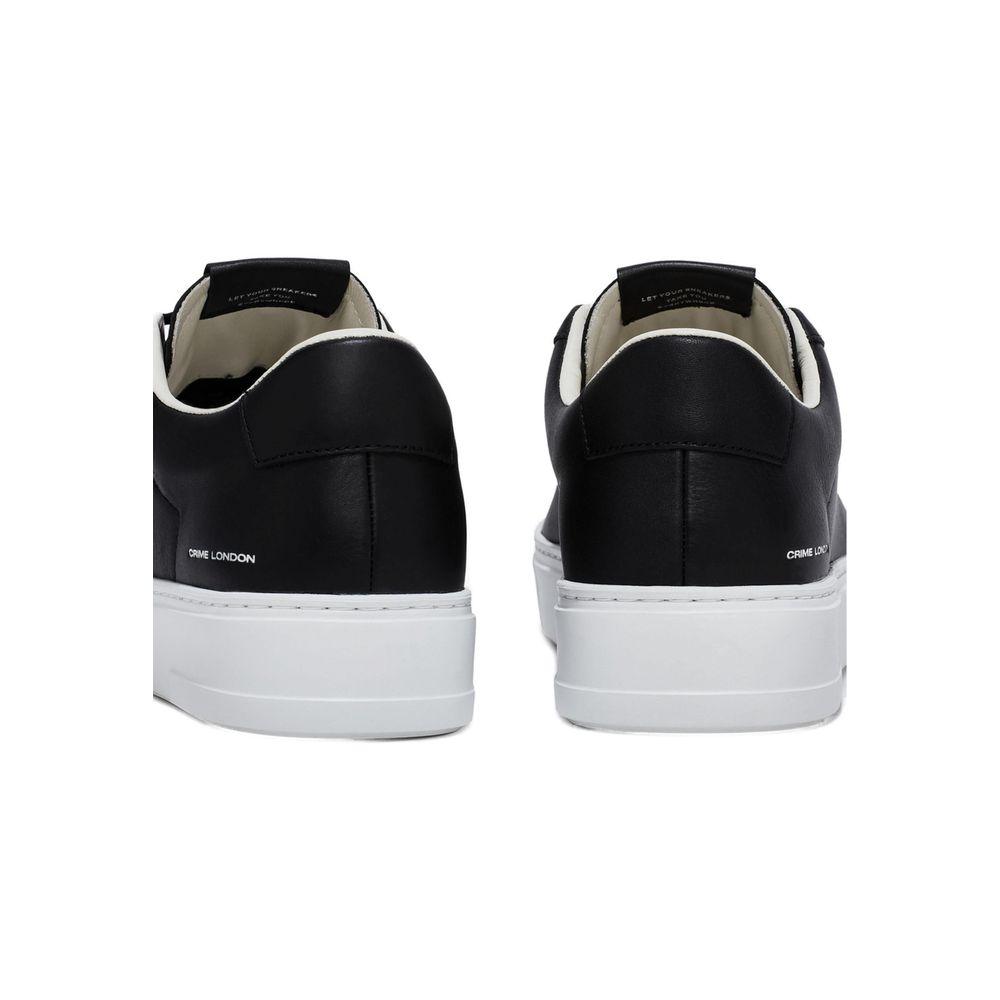 Crime London Black Leather Sneaker - Arichezz.store