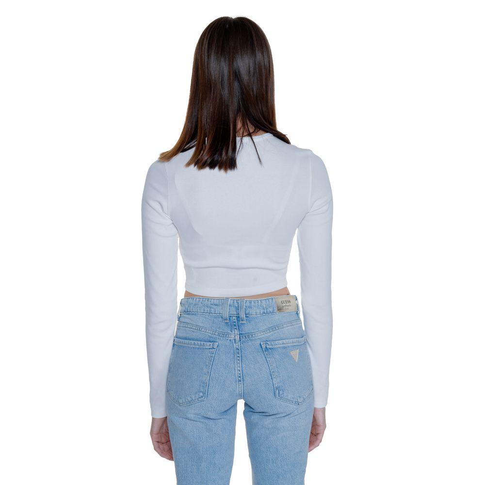 Tommy Hilfiger Jeans White Cotton Tops & T-Shirt - Arichezz.store