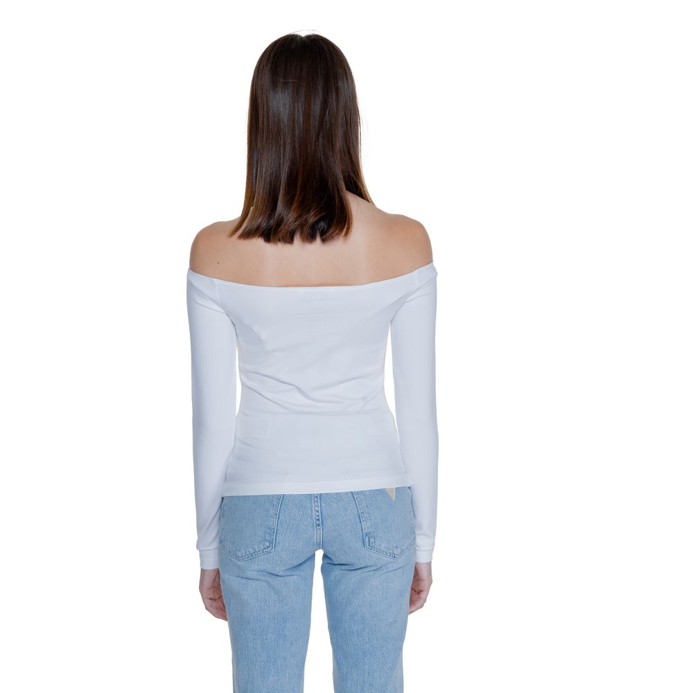 Tommy Hilfiger Jeans White Sustainable Viscose Tops & T-Shirt - Arichezz.store