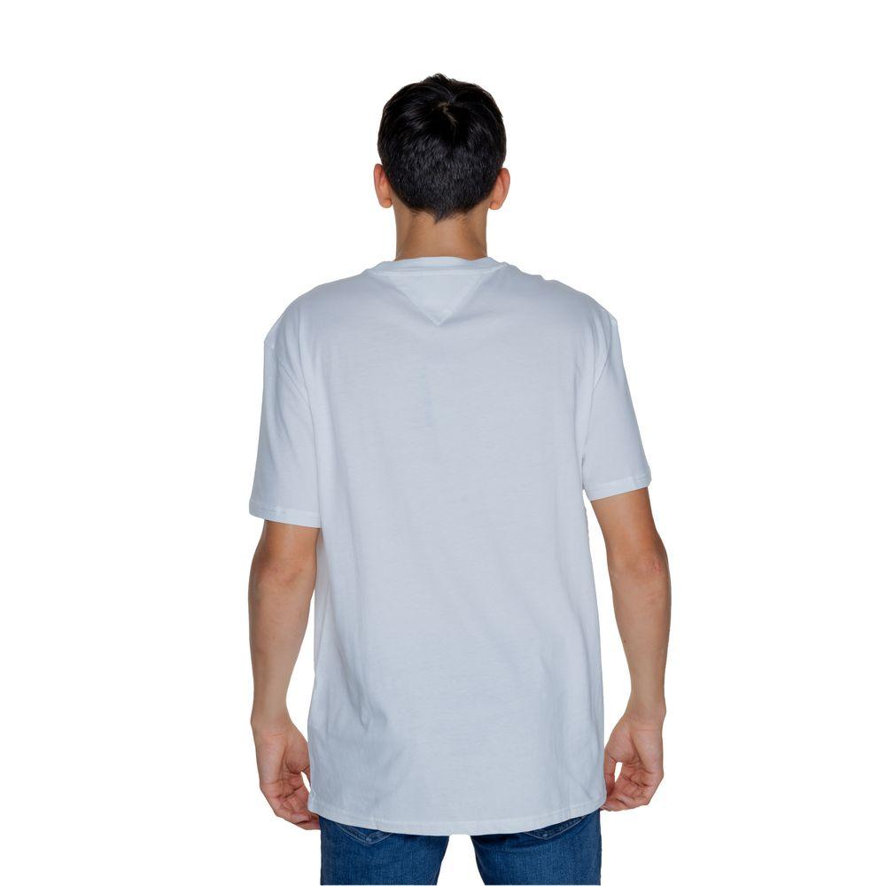 Tommy Hilfiger Jeans White Cotton Rigenerato T-Shirt - Arichezz.store