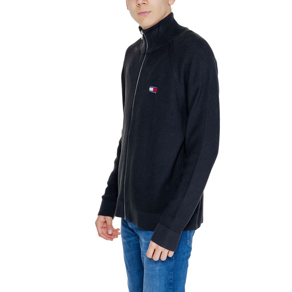 Tommy Hilfiger Jeans Black Cotton Cardigan - Arichezz.store