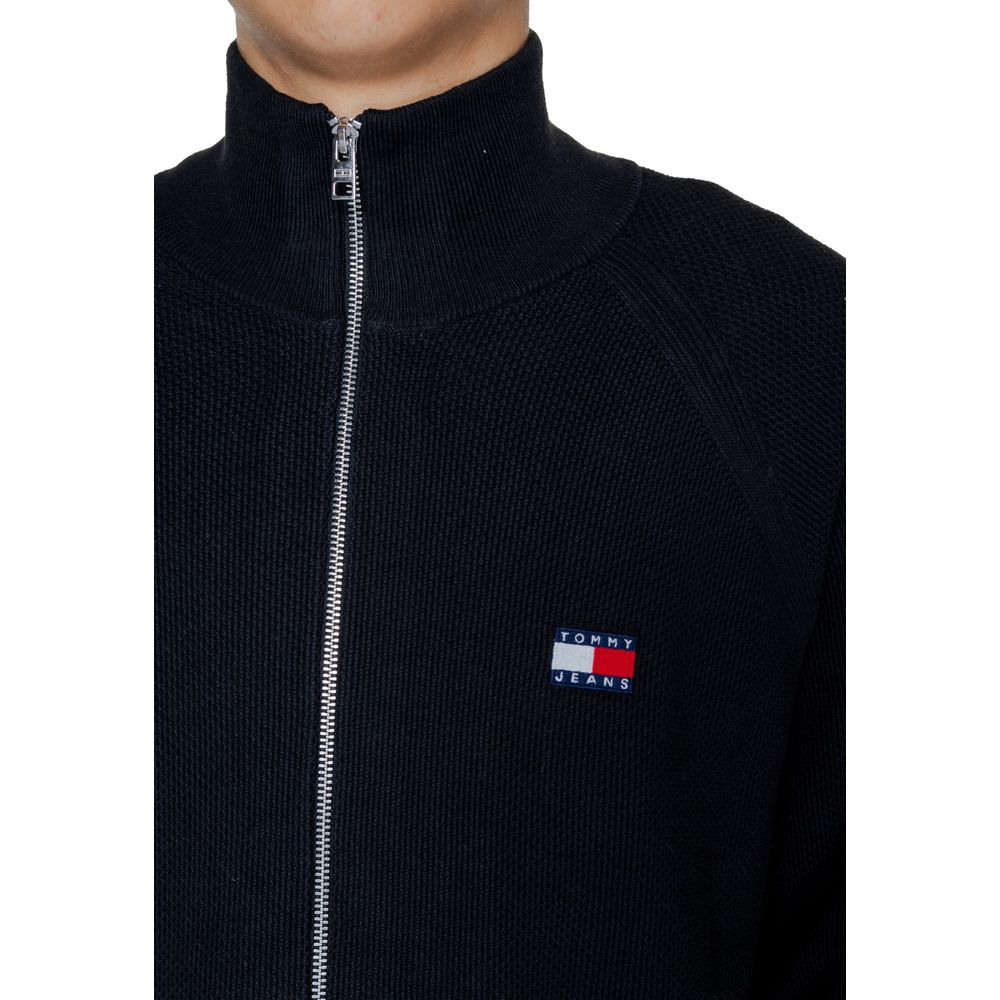 Tommy Hilfiger Jeans Black Cotton Cardigan - Arichezz.store