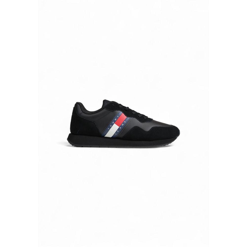 Tommy Hilfiger Black Suede Sneakers for Men - Arichezz.store