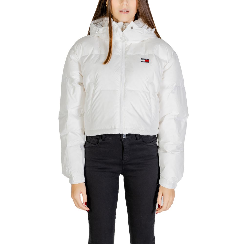 Tommy Hilfiger Jeans White Recycled Polyester Jackets & Coat - Arichezz.store