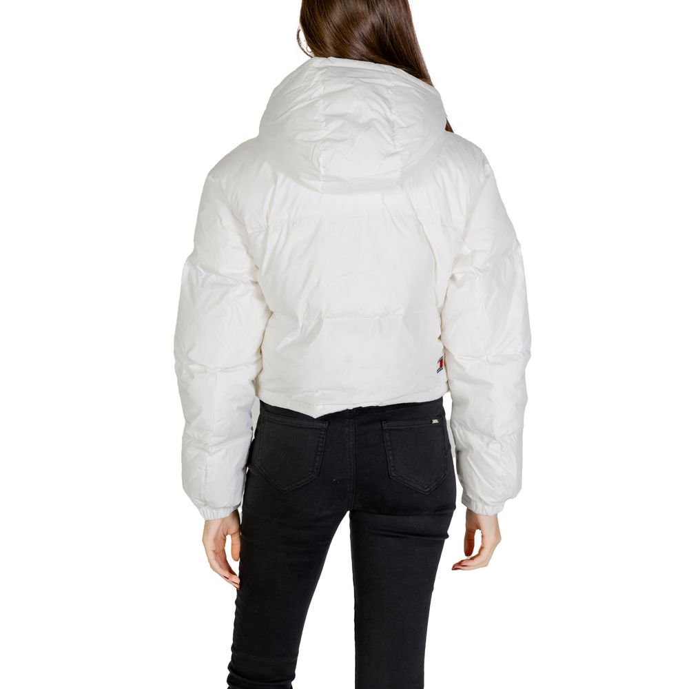 Tommy Hilfiger Jeans White Recycled Polyester Jackets & Coat - Arichezz.store