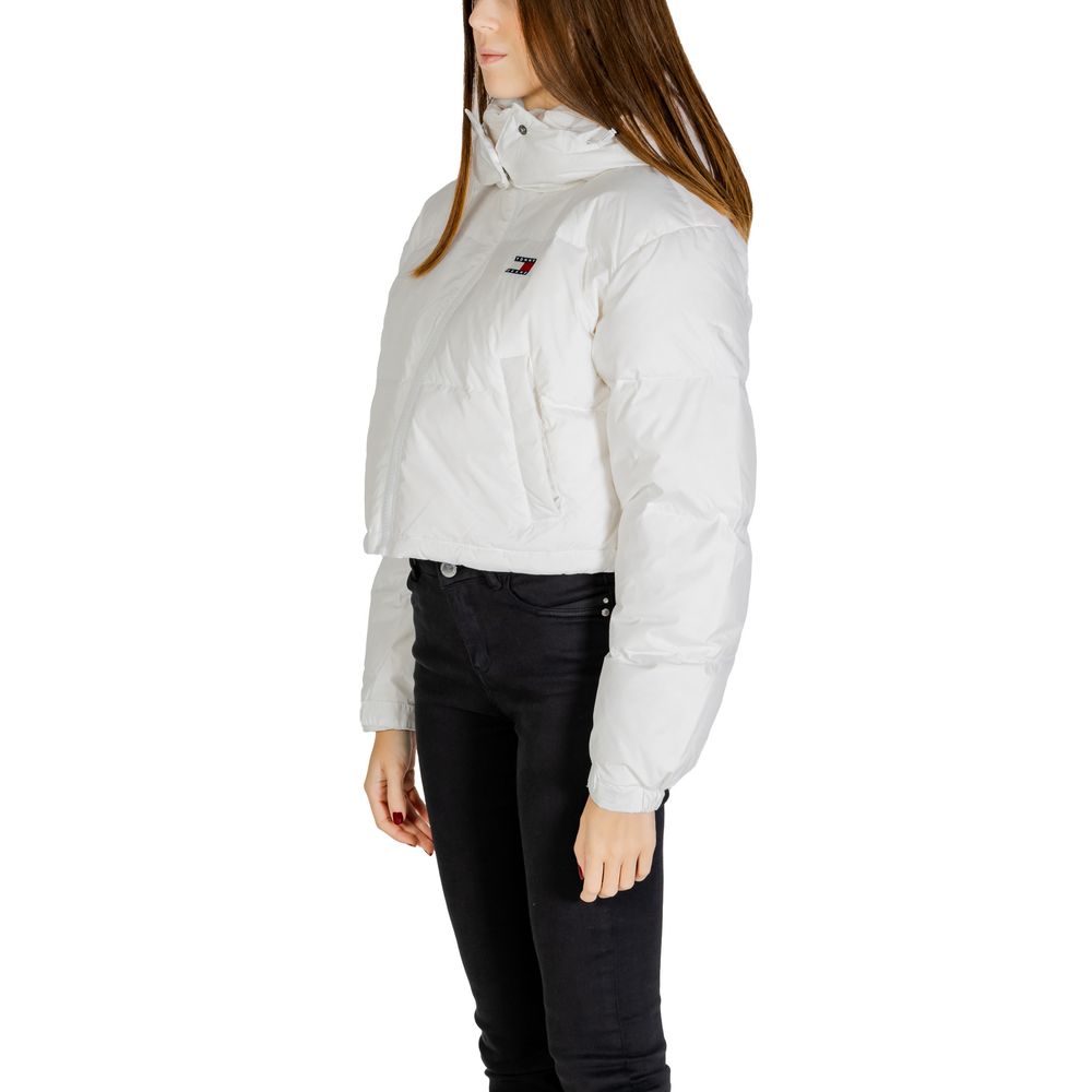 Tommy Hilfiger Jeans White Recycled Polyester Jackets & Coat - Arichezz.store