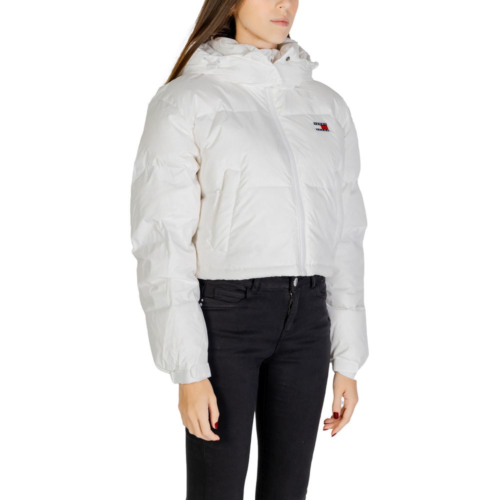 Tommy Hilfiger Jeans White Recycled Polyester Jackets & Coat - Arichezz.store