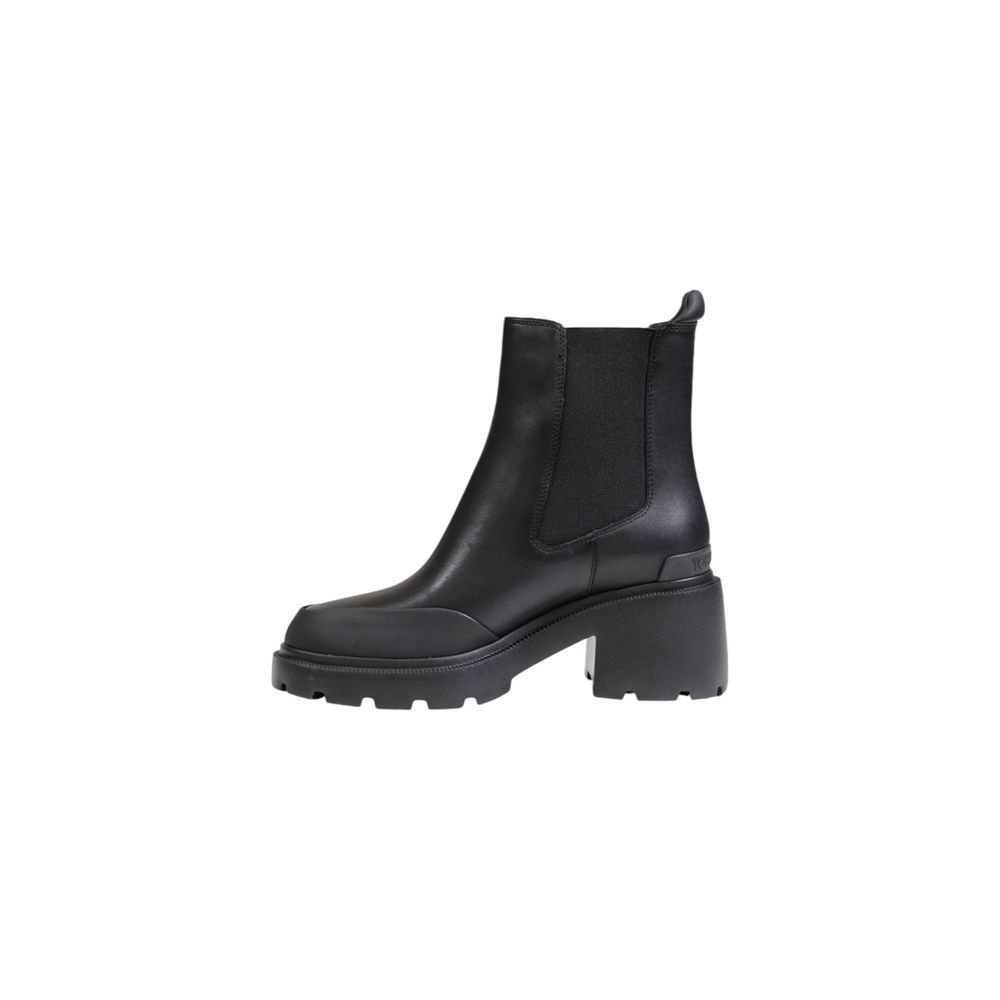 Tommy Hilfiger Jeans Black Leather Boot - Arichezz.store