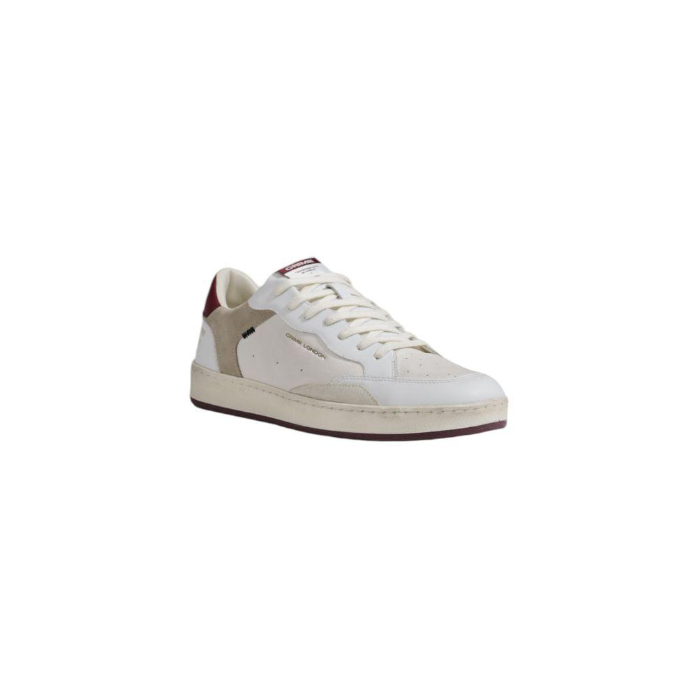 Crime London White Leather Sneakers for Men - Arichezz.store