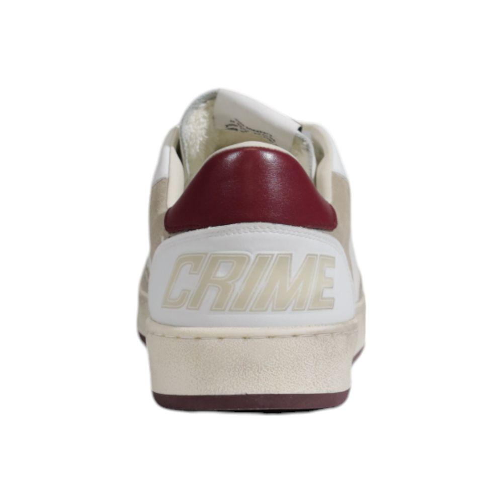 Crime London White Leather Sneakers for Men - Arichezz.store