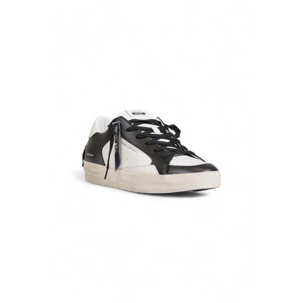 Crime London Black And White Leather Sneaker - Arichezz.store