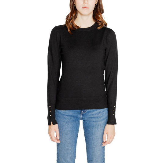 Jacqueline De Yong Black Viscose Tops & T-Shirt - Arichezz.store