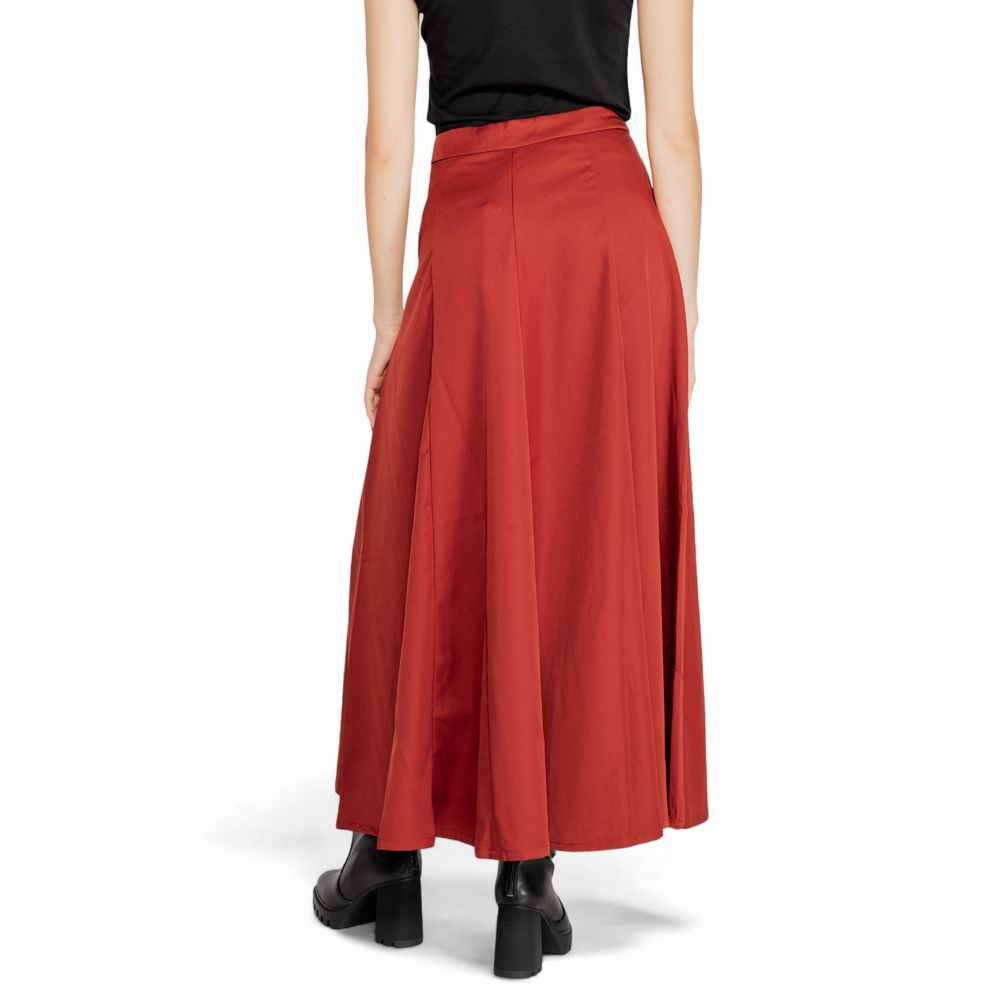 Vero Moda Red Polyester Skirt