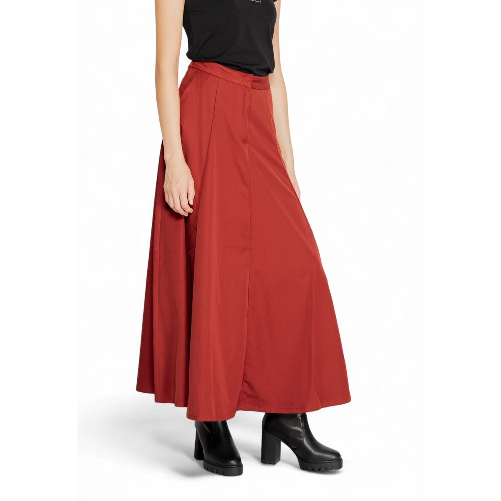 Vero Moda Red Polyester Skirt