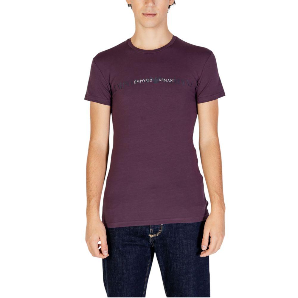 Emporio Armani Underwear Purple Cotton T-Shirt - Arichezz.store