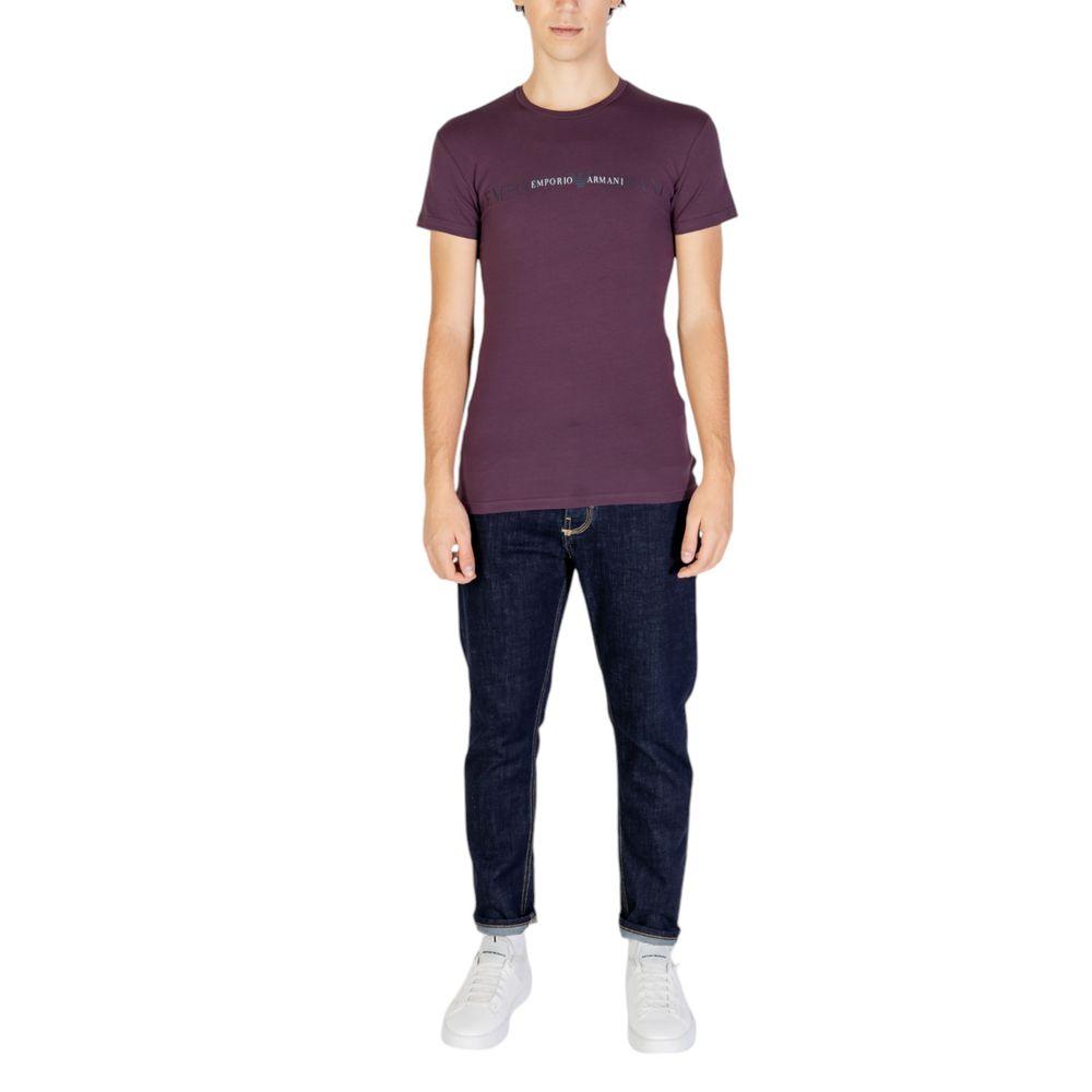 Emporio Armani Underwear Purple Cotton T-Shirt - Arichezz.store