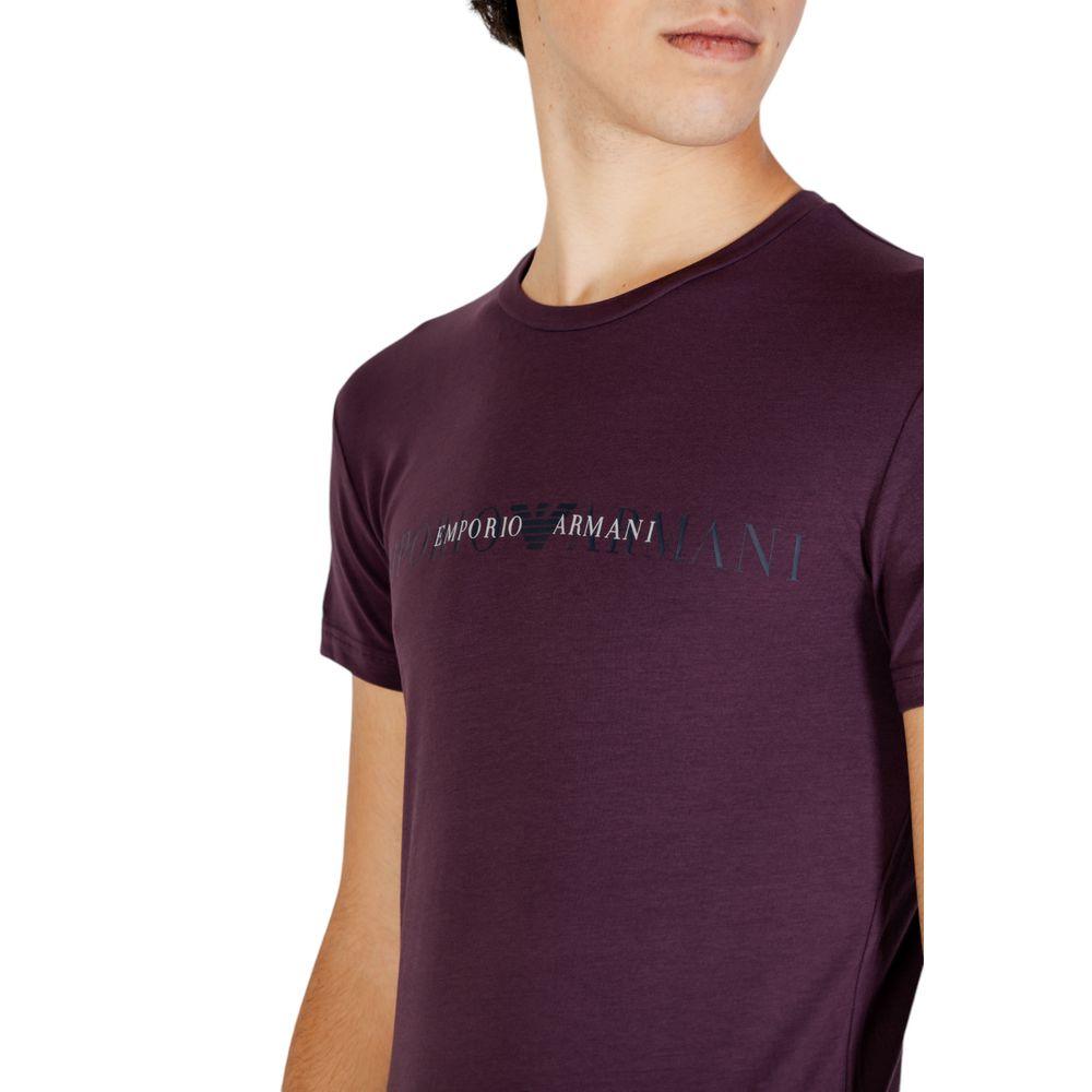 Emporio Armani Underwear Purple Cotton T-Shirt - Arichezz.store