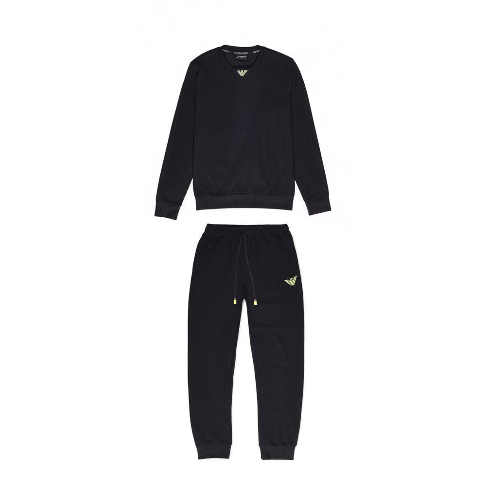 Emporio Armani Underwear Black Cotton Sweatsuit - Arichezz.store