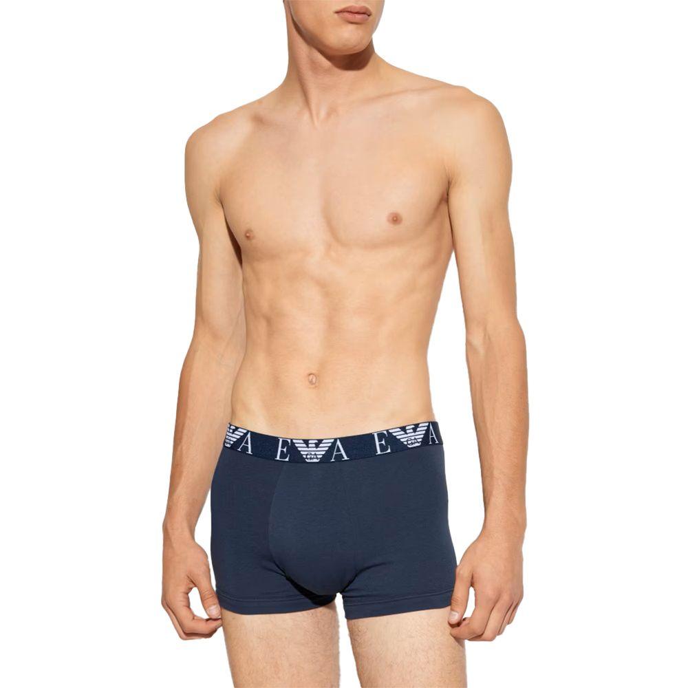 Emporio Armani Underwear Blue Cotton Underwear - Arichezz.store