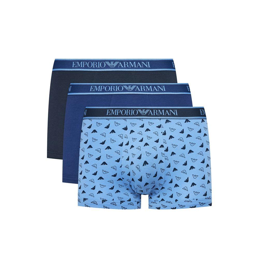 Emporio Armani Underwear Blue Cotton Underwear - Arichezz.store