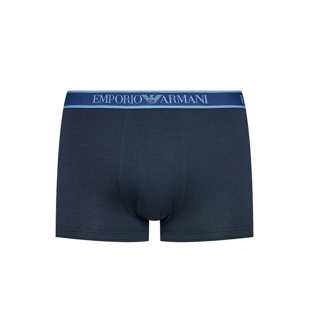 Emporio Armani Underwear Blue Cotton Underwear - Arichezz.store