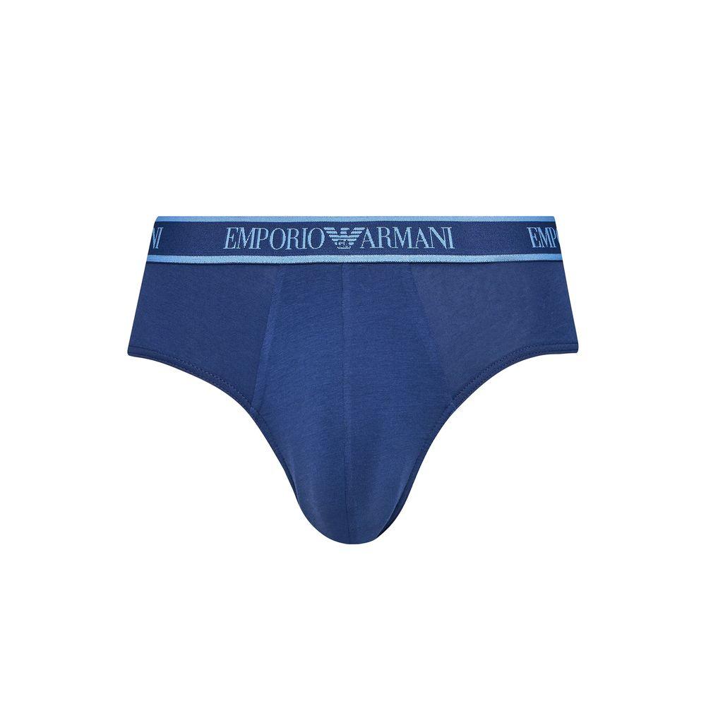 Emporio Armani Underwear Blue Cotton Underwear - Arichezz.store