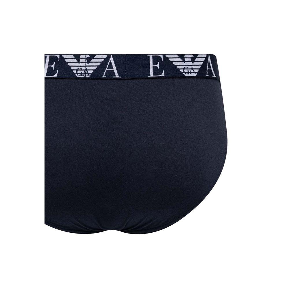 Emporio Armani Underwear Blue Cotton Underwear - Arichezz.store