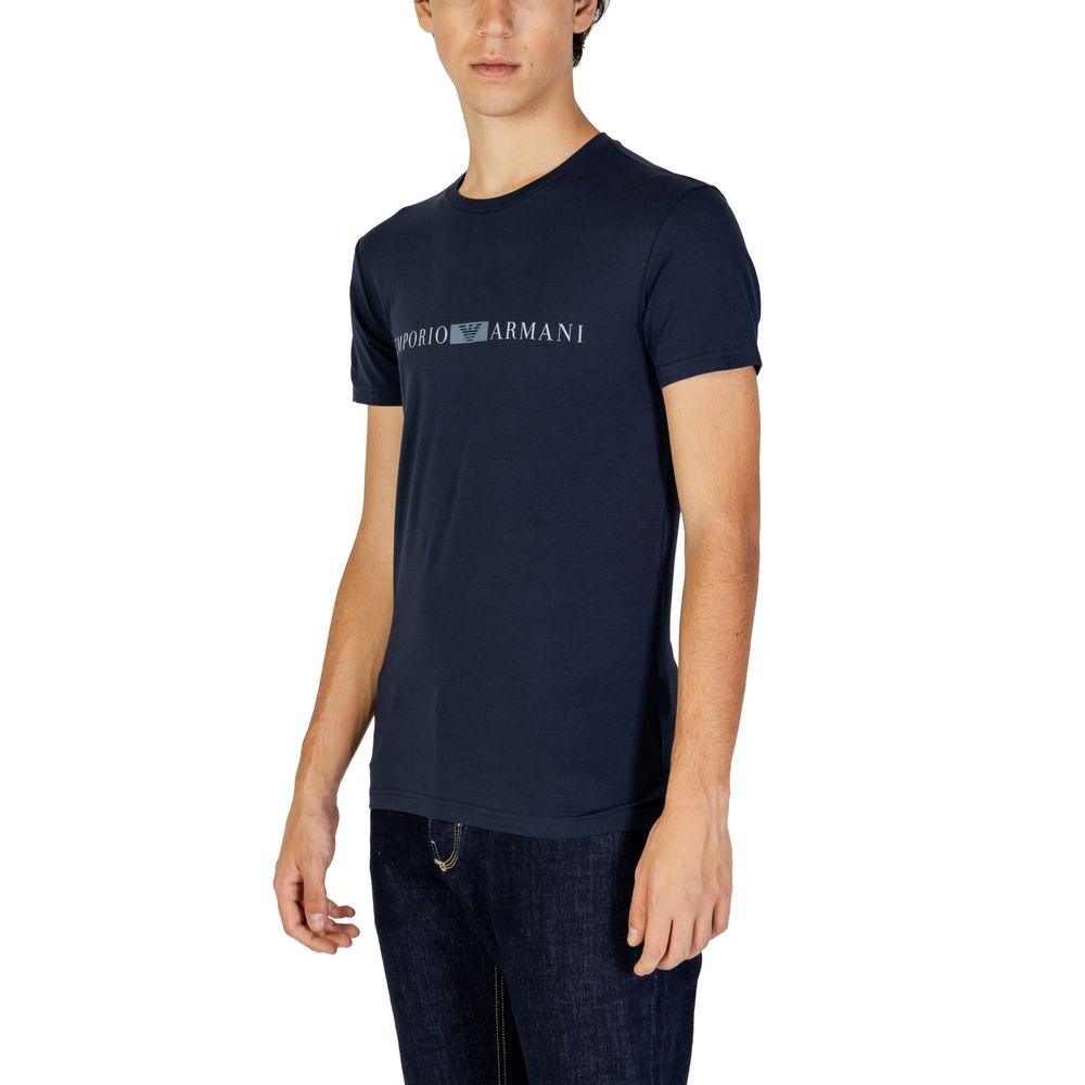 Emporio Armani Underwear Blue Cotton T-Shirt - Arichezz.store