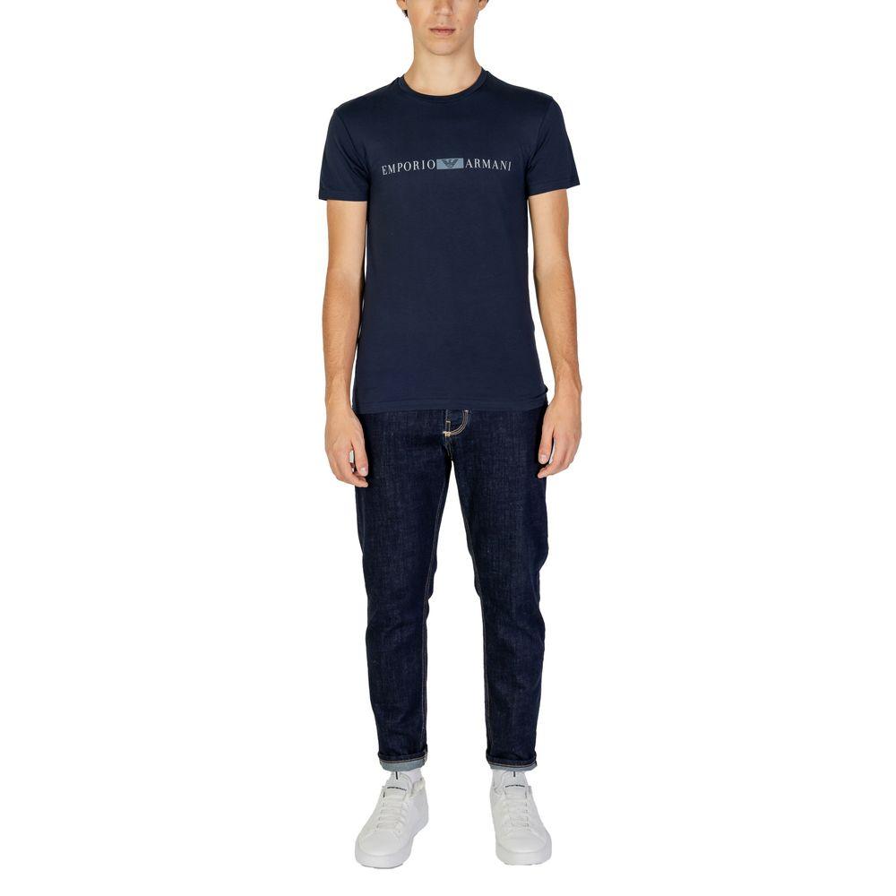 Emporio Armani Underwear Blue Cotton T-Shirt - Arichezz.store