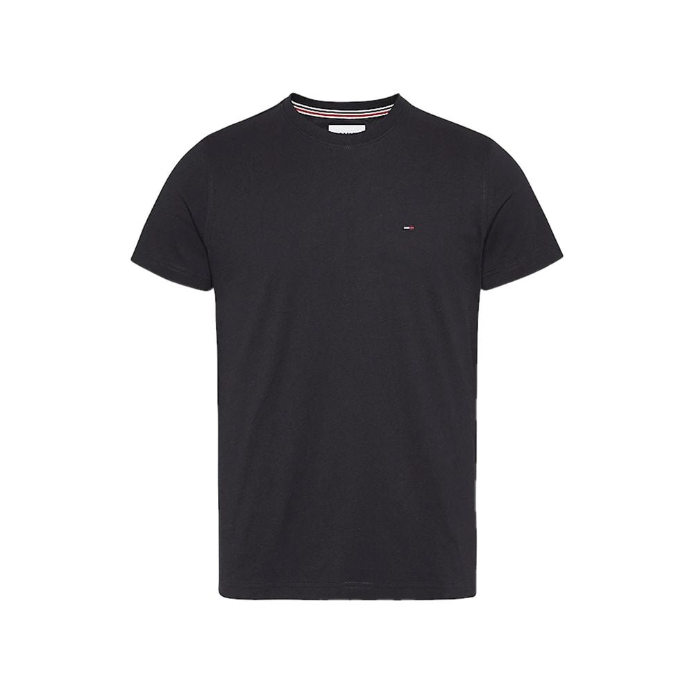 Tommy Hilfiger Jeans Black Cotton T-Shirt - Arichezz.store