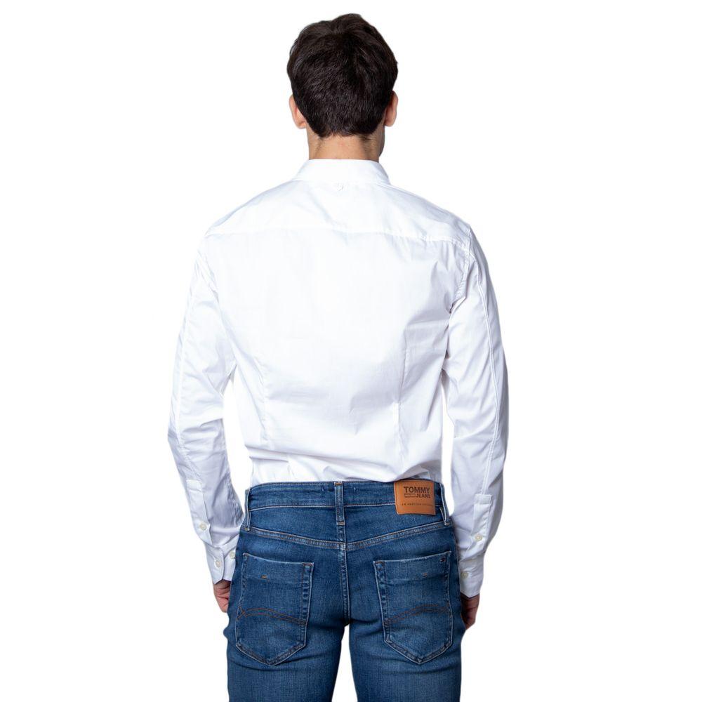 Tommy Hilfiger Jeans White Cotton Shirt - Arichezz.store