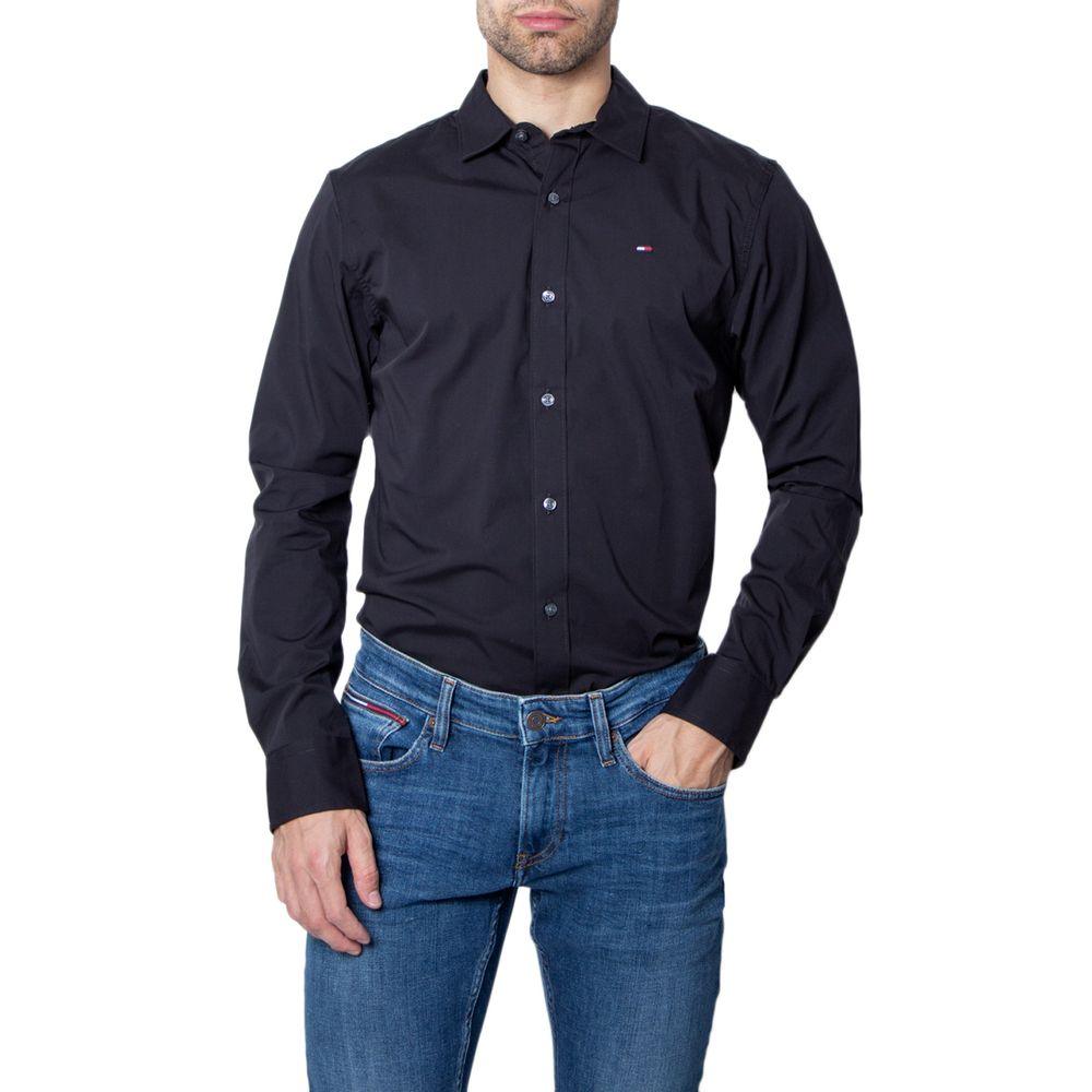 Tommy Hilfiger Jeans Black Cotton Shirt - Arichezz.store