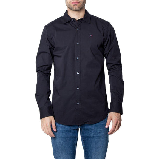 Tommy Hilfiger Jeans Black Cotton Shirt - Arichezz.store