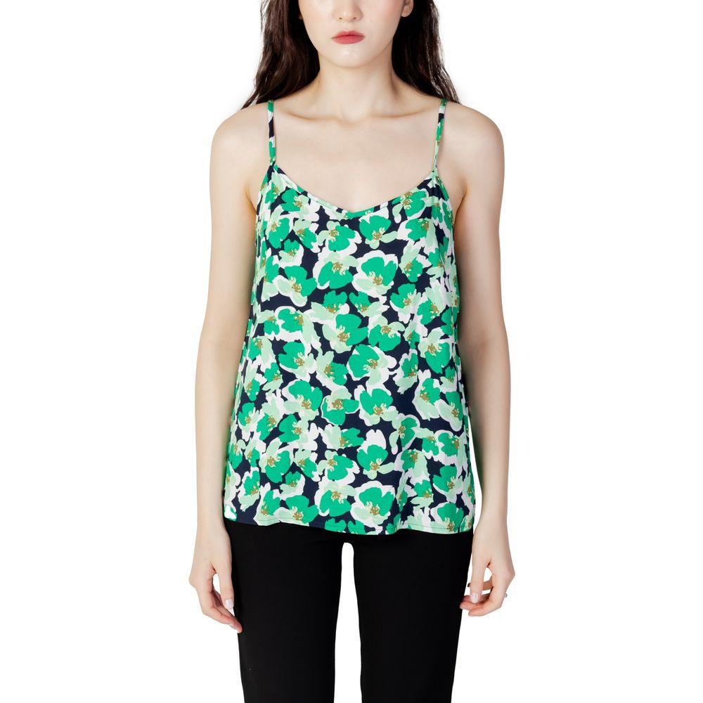 Jacqueline De Yong Green Cotton Tops & T-Shirt