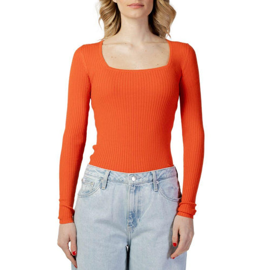 Vero Moda Orange Viscose Tops & T-Shirt - Arichezz.store