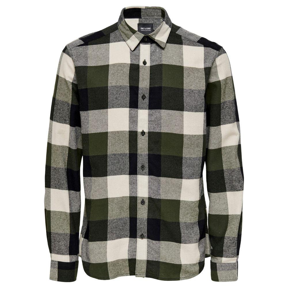 Only & Sons Green Cotton Shirt