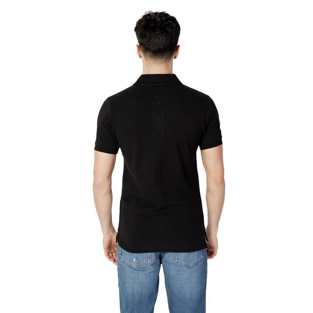 Tommy Hilfiger Jeans Black Cotton Polo Shirt - Arichezz.store