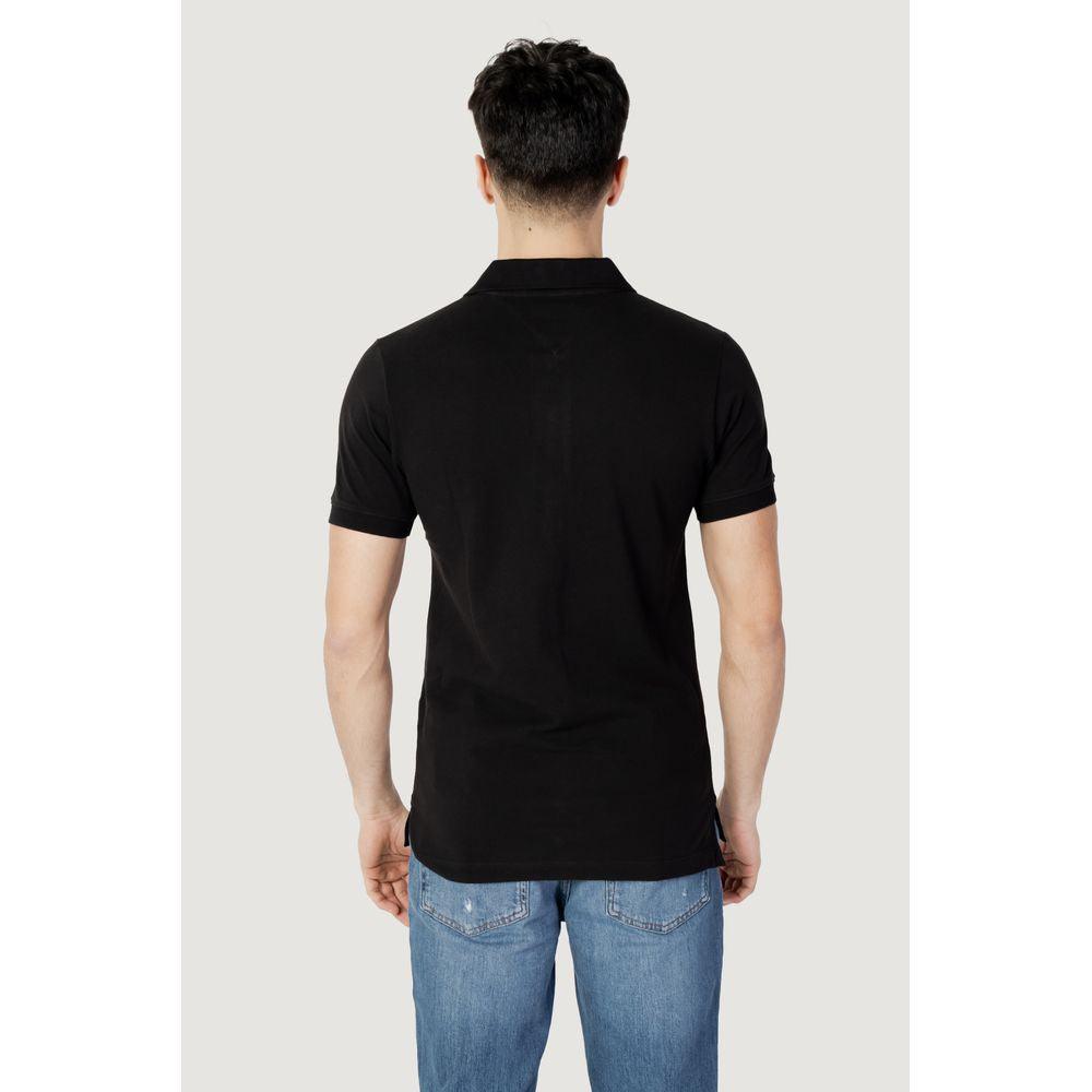 Tommy Hilfiger Jeans Black Cotton Polo Shirt - Arichezz.store