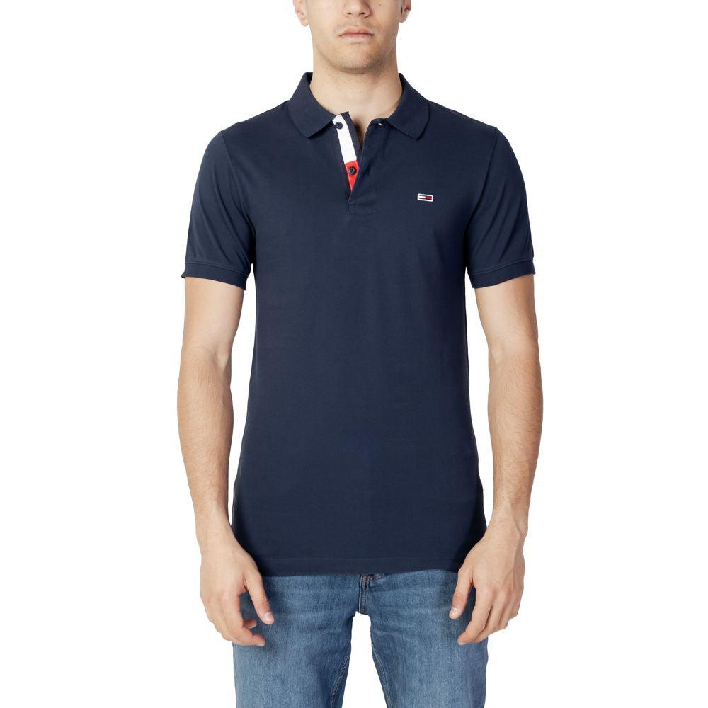 Tommy Hilfiger Jeans Blue Cotton Polo Shirt - Arichezz.store