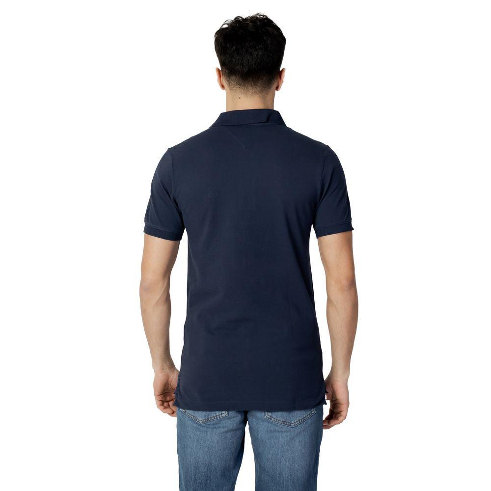 Tommy Hilfiger Jeans Blue Cotton Polo Shirt - Arichezz.store