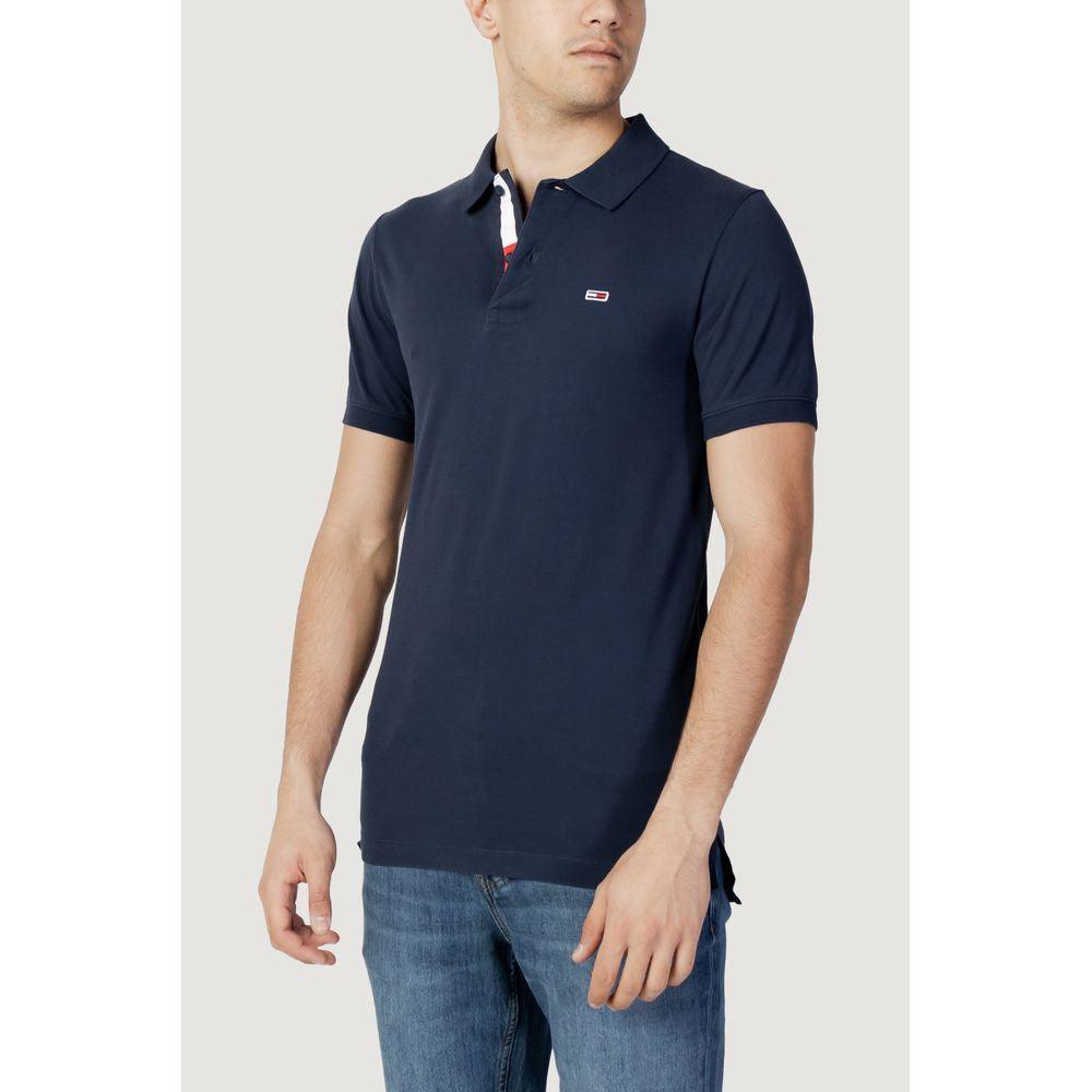 Tommy Hilfiger Jeans Blue Cotton Polo Shirt - Arichezz.store