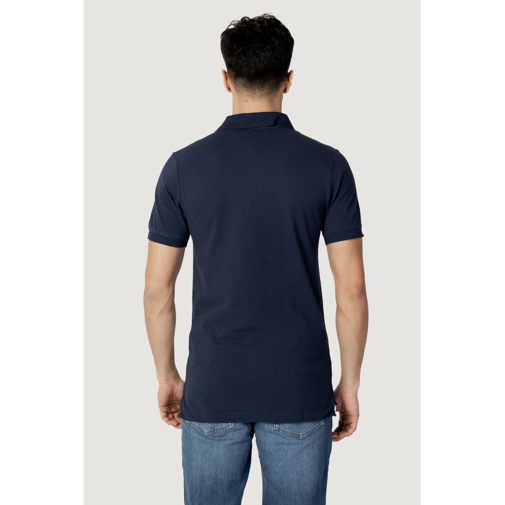 Tommy Hilfiger Jeans Blue Cotton Polo Shirt - Arichezz.store