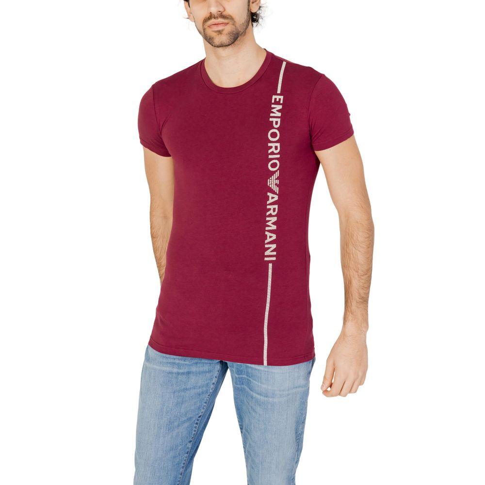 Emporio Armani Underwear Bordeaux Cotton T-Shirt - Arichezz.store