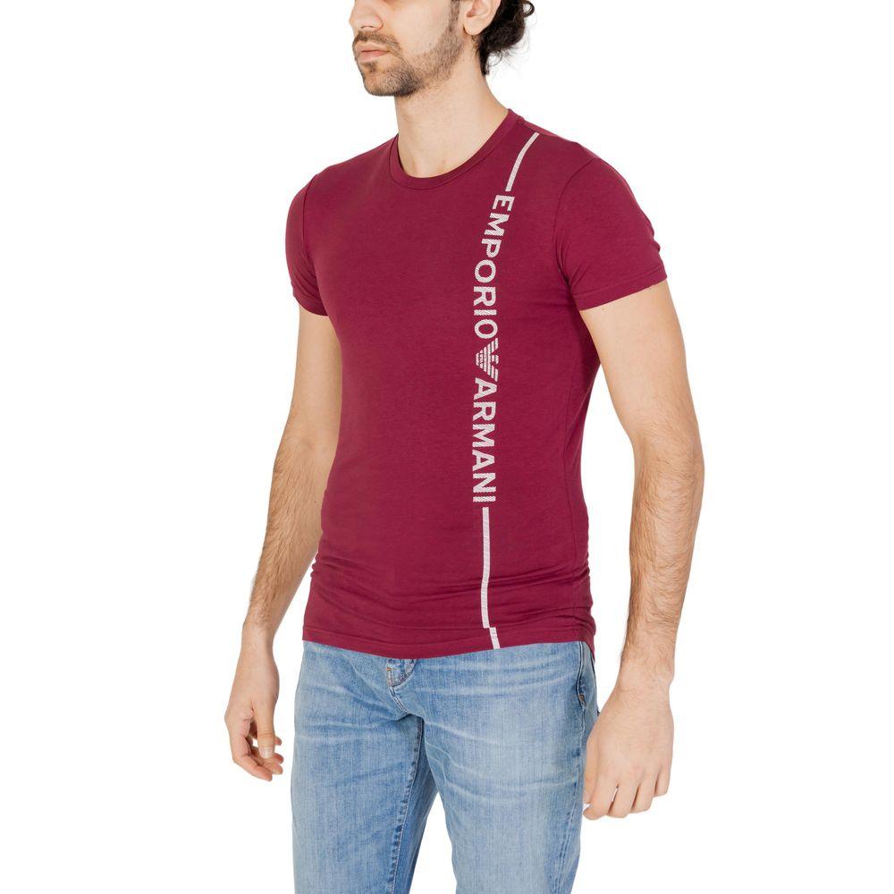 Emporio Armani Underwear Bordeaux Cotton T-Shirt - Arichezz.store