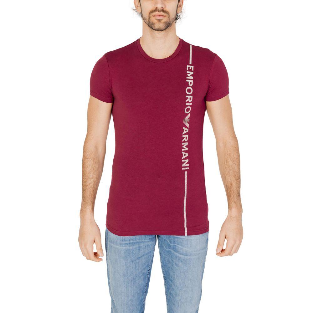 Emporio Armani Underwear Bordeaux Cotton T-Shirt - Arichezz.store