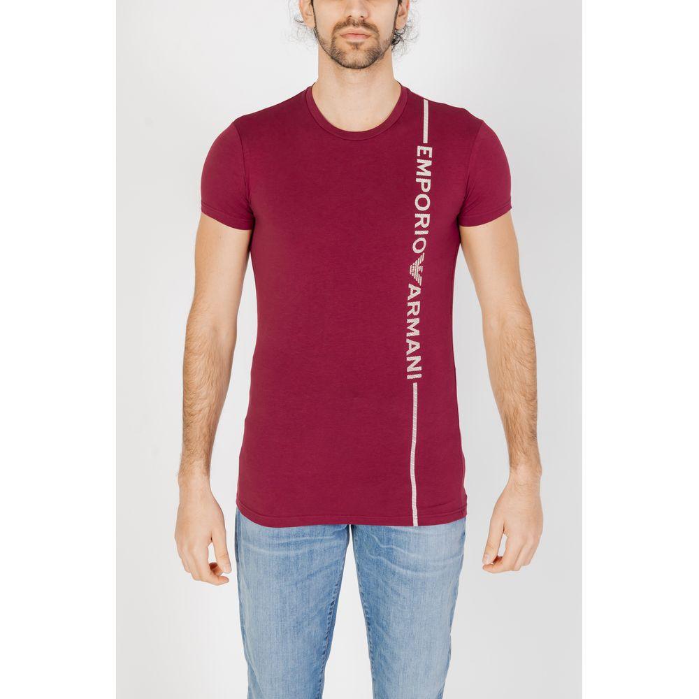 Emporio Armani Underwear Bordeaux Cotton T-Shirt - Arichezz.store